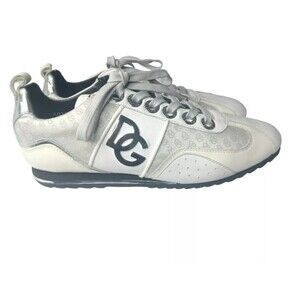 Dolce & Gabbana Shoes Men\'s Size 7 Leather White~Cream~Platinum~Silver Dolce&Gabbana Leather Upper White Casual Shoes for Men for  main image 2